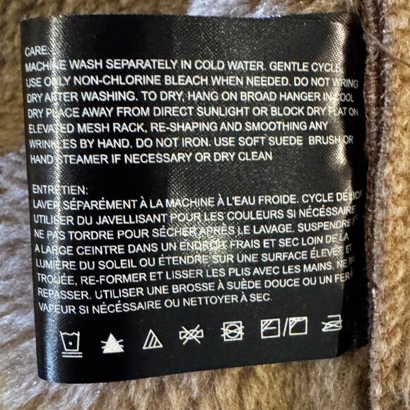 Like new! BUFFALO David Bitton Faux Leather Shearling Coat Size Large - Picture 6 of 13